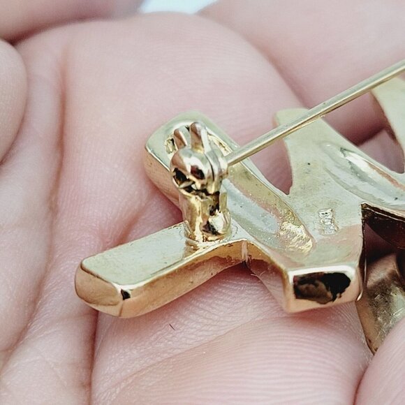 Vintage Monet Pave Crystals Christmas Tree Brooch Gold Tone Timeless Jewelry EUC - Picture 5 of 6